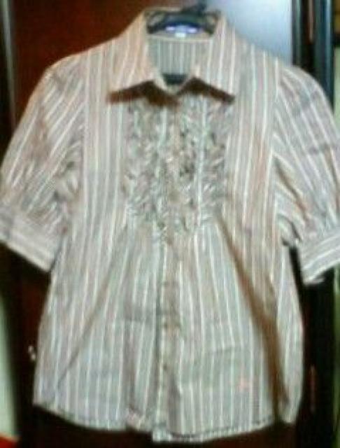 BURBERRY BLUE LABEL★ストライプ&フリルブラウス < ブランド  BURBERRY BLUE LABEL★ストライプ&フリルブラウス  < ブランドの