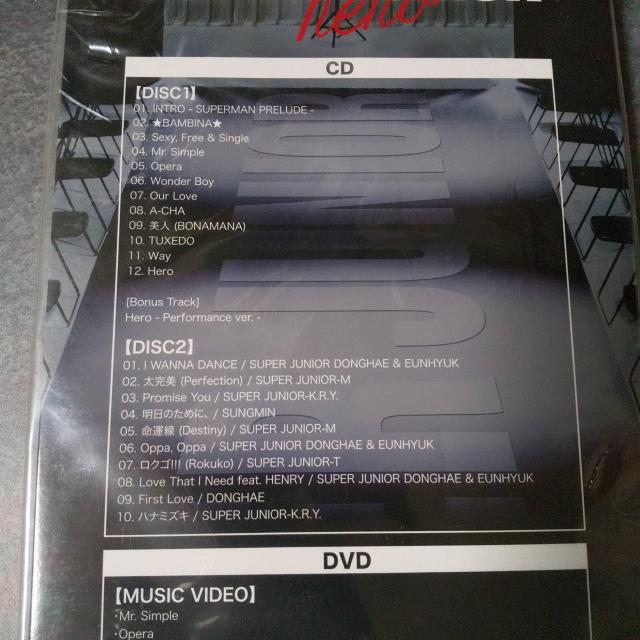SUPER JUNIORypՁzHero [2CD+DVD]<񐶎Y>  ^gObY 