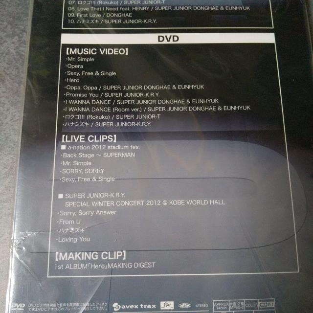 SUPER JUNIORypՁzHero [2CD+DVD]<񐶎Y>  ^gObY 