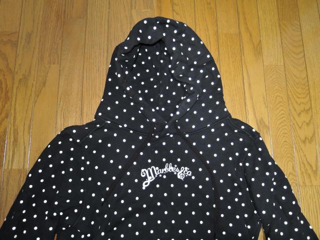MARBLES マーブルズ ドット柄 スウェット パーカー M 黒白 プルオーバー TMT < ブランド  MARBLES マーブルズ ドット柄 スウェット パーカー M 黒白 プルオーバー TMT < ブランドの