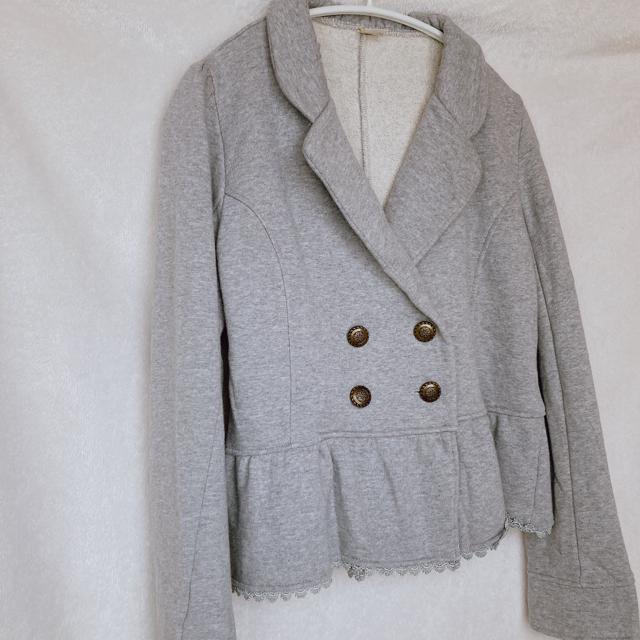 アクシーズ 長袖 テーラード カジュアル ジャケット ライトグレー M axes femme N2m < ブランド  アクシーズ 長袖 テーラード カジュアル ジャケット ライトグレー M axes femme N2m < ブランドの