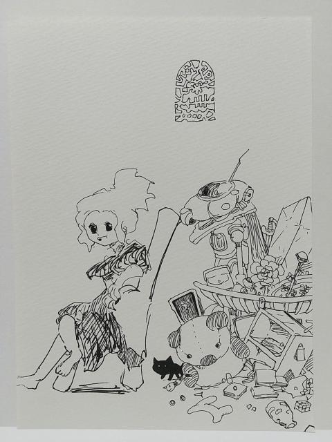 オリジナルイラスト 手描きイラスト 部屋 ハンドメイド 絵 原画 モノクロ アナログ アート インテリア illustration < アニメ/コミック/キャラクター  オリジナルイラスト 手描きイラスト 部屋 ハンドメイド 絵 原画 モノクロ アナログ アート インテリア illustration  < アニメ/コミック/キャラクターの