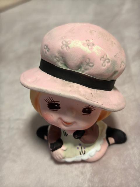 K.K.JAPAN 加藤工芸 テラコッタ 女の子 貯金箱 置物 昭和レトロ < インテリア/ライフ  K.K.JAPAN 加藤工芸 テラコッタ 女の子 貯金箱 置物 昭和レトロ  < インテリア/ライフの