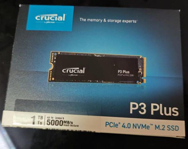 Crucial P3 Plus NVMe M.2 SSD 1TB 