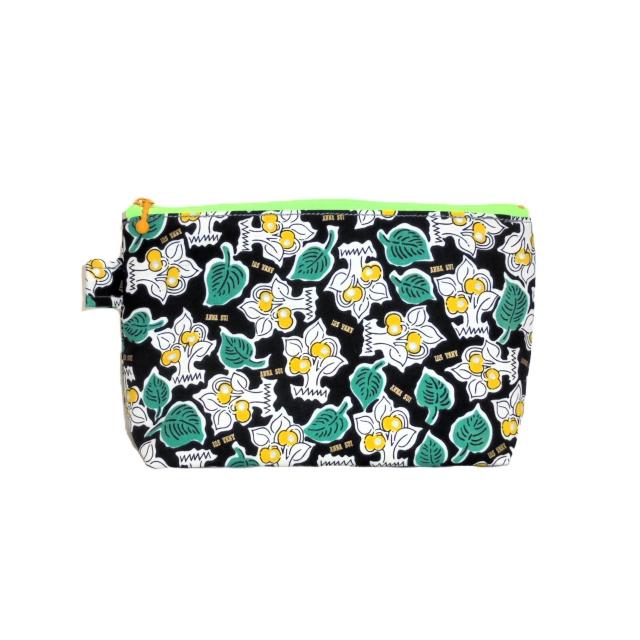 【21p幅】◆ANNA SUI◆アナスイ◆黄色チェリー×黒地◆ファスナーポーチ < 女性ファッション 【21p幅】◆ANNA SUI◆アナスイ◆黄色チェリー×黒地◆ファスナーポーチ < 女性ファッションの