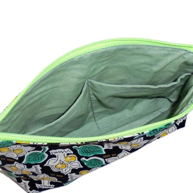 【21p幅】◆ANNA SUI◆アナスイ◆黄色チェリー×黒地◆ファスナーポーチ < 女性ファッション 【21p幅】◆ANNA SUI◆アナスイ◆黄色チェリー×黒地◆ファスナーポーチ < 女性ファッションの