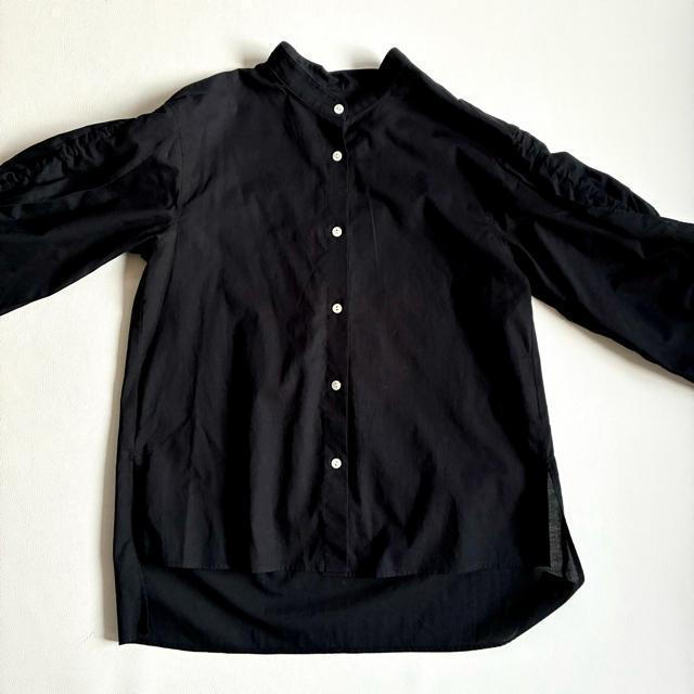 ◆美品◆ウンディッチノーベ◆フリルスリーブコットンブラウス◆長袖◆黒◆ゆったりM < 女性ファッション ◆美品◆ウンディッチノーベ◆フリルスリーブコットンブラウス◆長袖◆黒◆ゆったりM < 女性ファッションの