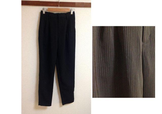 GU ジーユー◆ピンストライプ サラサラ ブラック パンツ S < ブランド  GU ジーユー◆ピンストライプ サラサラ ブラック パンツ S  < ブランドの