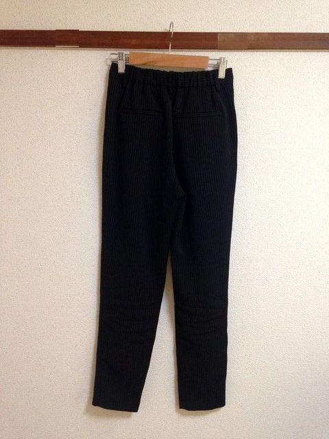 GU ジーユー◆ピンストライプ サラサラ ブラック パンツ S < ブランド  GU ジーユー◆ピンストライプ サラサラ ブラック パンツ S < ブランドの