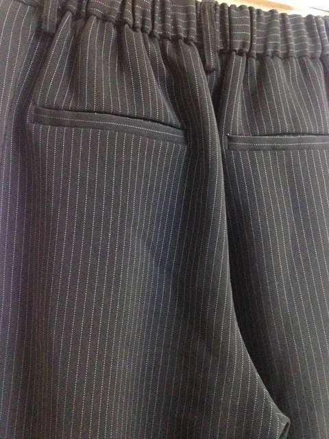 GU ジーユー◆ピンストライプ サラサラ ブラック パンツ S < ブランド  GU ジーユー◆ピンストライプ サラサラ ブラック パンツ S < ブランドの