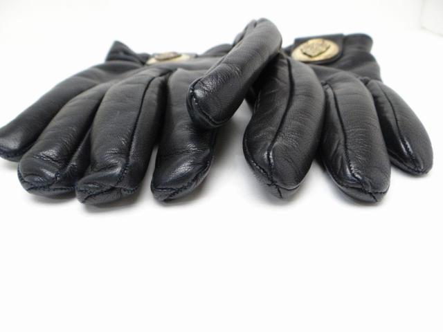 GUCCI グッチ 紋章 クレスト レザー グローブ 手袋 #8 1/2 ブラック<USED>【送料無料】 < ブランド GUCCI グッチ 紋章 クレスト レザー グローブ 手袋 #8 1/2 ブラック<USED>【送料無料】 < ブランドの