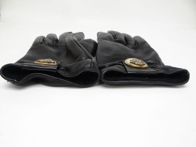 GUCCI グッチ 紋章 クレスト レザー グローブ 手袋 #8 1/2 ブラック<USED>【送料無料】 < ブランド GUCCI グッチ 紋章 クレスト レザー グローブ 手袋 #8 1/2 ブラック<USED>【送料無料】 < ブランドの
