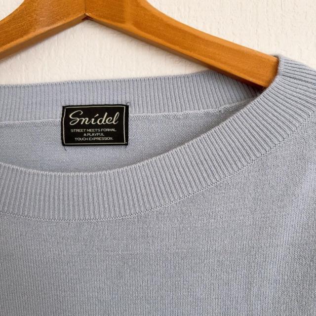 ◆snidel/スナイデル◆ショート丈ニット★アイスブルーF*秋コーデ*シンプルコーデ♪ < ブランド  ◆snidel/スナイデル◆ショート丈ニット★アイスブルーF*秋コーデ*シンプルコーデ♪ < ブランドの