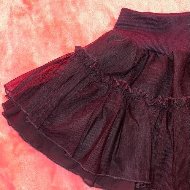 チュールフリル ボリュームミニスカ 美品 < 女性ファッション  チュールフリル ボリュームミニスカ 美品 < 女性ファッションの