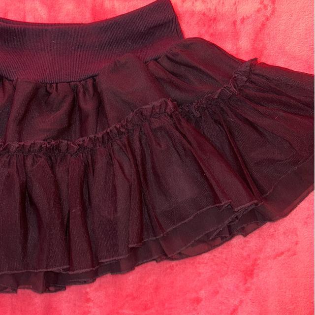 チュールフリル ボリュームミニスカ 美品 < 女性ファッション  チュールフリル ボリュームミニスカ 美品 < 女性ファッションの