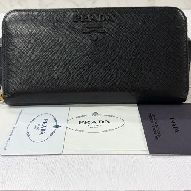 プラダ PRADA 財布 長財布 サフィアーノ シャイン ラウンドファスナー レディース < ブランド プラダ PRADA 財布 長財布 サフィアーノ シャイン ラウンドファスナー レディース < ブランドの