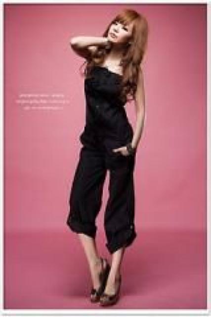 大人気♪2way☆裾ロールUP 前釦ゆるカジ オールインワン ブラック < 女性ファッション  大人気♪2way☆裾ロールUP 前釦ゆるカジ オールインワン ブラック < 女性ファッションの