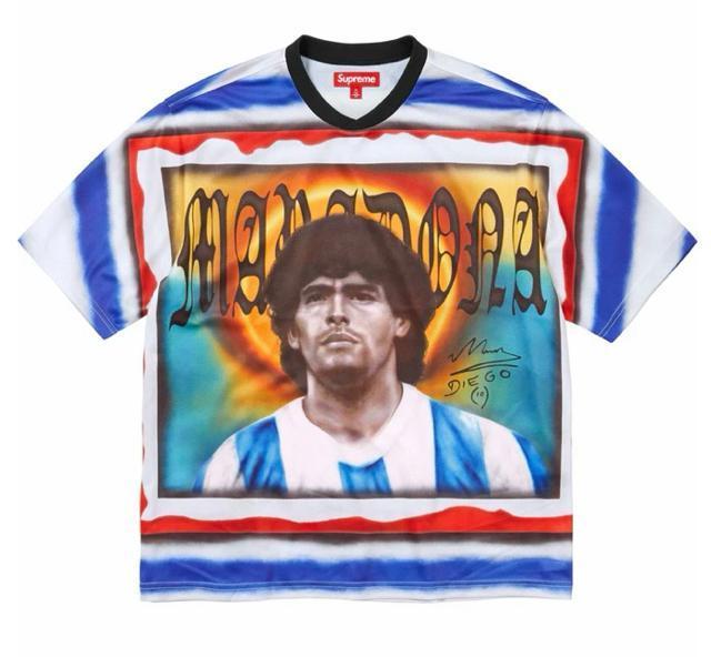 Supreme Maradona Soccer Jersey Multi   uh 