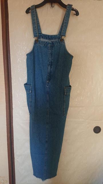 【定価5,500円】andme アンドミー デニムサロペットスカート サックスブルー Mサイズ ジャンスカ オーバーオール < 女性ファッション  【定価5,500円】andme アンドミー デニムサロペットスカート サックスブルー Mサイズ ジャンスカ オーバーオール < 女性ファッションの