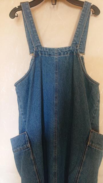 【定価5,500円】andme アンドミー デニムサロペットスカート サックスブルー Mサイズ ジャンスカ オーバーオール < 女性ファッション  【定価5,500円】andme アンドミー デニムサロペットスカート サックスブルー Mサイズ ジャンスカ オーバーオール < 女性ファッションの
