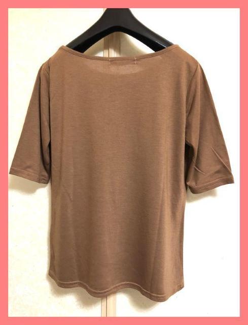 ☆新品☆二の腕カバー♪ボートネック柔らかスタイルアップTシャツL☆ < 女性ファッション ☆新品☆二の腕カバー♪ボートネック柔らかスタイルアップTシャツL☆ < 女性ファッションの