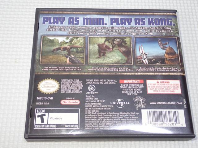 DSPETER JACKSON'S KING KONG THE OFFICIAL GAME OF THE MOVIE  Q[{/\tg 