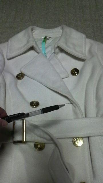 ミリタリー /ホワイト/ コート/ 難あり < 女性ファッション  ミリタリー /ホワイト/ コート/ 難あり < 女性ファッションの