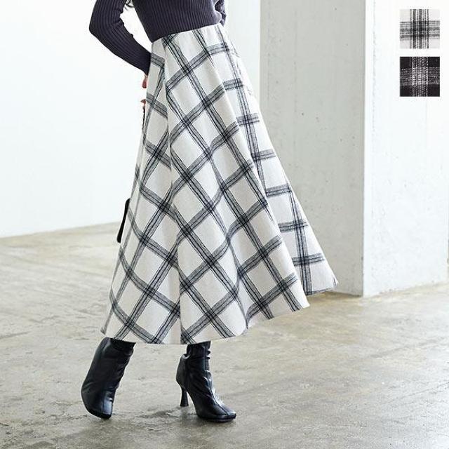 新品タグ付き KOBE LETTUCE ビッグチェックフレアスカート < 女性ファッション  新品タグ付き KOBE LETTUCE ビッグチェックフレアスカート  < 女性ファッションの