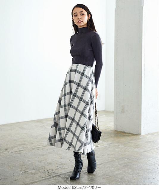 新品タグ付き KOBE LETTUCE ビッグチェックフレアスカート < 女性ファッション  新品タグ付き KOBE LETTUCE ビッグチェックフレアスカート < 女性ファッションの