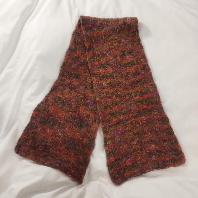 手編み キャンディカラー ザックリ ウール100%マフラー 極暖 < 女性ファッション  手編み キャンディカラー ザックリ ウール100%マフラー 極暖  < 女性ファッションの