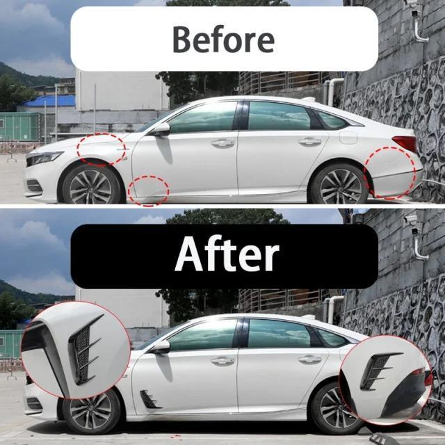 リアフェンダー&フロントフェンダー両用ダミーダクト左右 カーボン調汎用ダクト 柔軟素材で曲面もOK 愛車がレーシーに大変身 < 自動車/バイク リアフェンダー&フロントフェンダー両用ダミーダクト左右 カーボン調汎用ダクト 柔軟素材で曲面もOK 愛車がレーシーに大変身 < 自動車/バイク