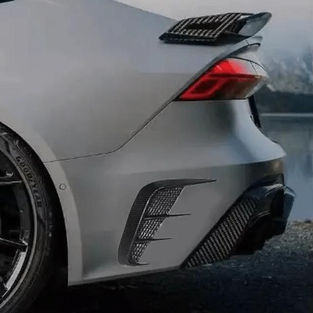リアフェンダー&フロントフェンダー両用ダミーダクト左右 カーボン調汎用ダクト 柔軟素材で曲面もOK 愛車がレーシーに大変身 < 自動車/バイク リアフェンダー&フロントフェンダー両用ダミーダクト左右 カーボン調汎用ダクト 柔軟素材で曲面もOK 愛車がレーシーに大変身 < 自動車/バイク