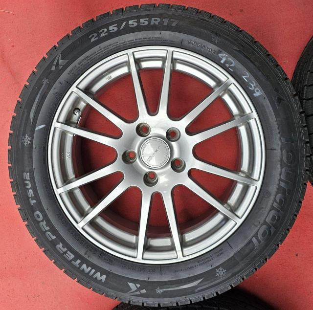 WEDS VELVAアルミホイール17インチ7J ET40 5H/114.3スタッドレスタイヤ付き4本セツトTourador < 自動車/バイク WEDS VELVAアルミホイール17インチ7J ET40 5H/114.3スタッドレスタイヤ付き4本セツトTourador < 自動車/バイク