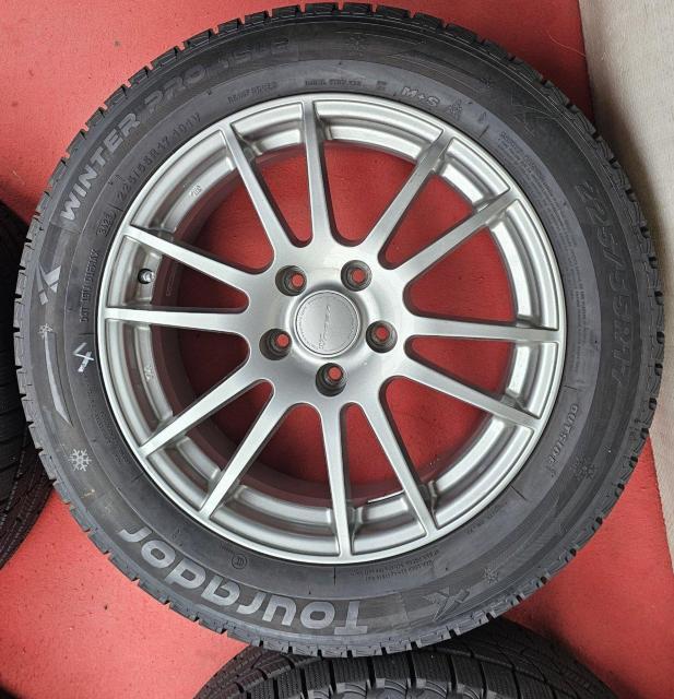 WEDS VELVAアルミホイール17インチ7J ET40 5H/114.3スタッドレスタイヤ付き4本セツトTourador < 自動車/バイク WEDS VELVAアルミホイール17インチ7J ET40 5H/114.3スタッドレスタイヤ付き4本セツトTourador < 自動車/バイク