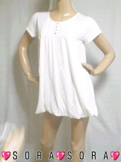 可愛い エアリー.ナチュラル♪ふんわり裾バルーン チュニックワンピ < 女性ファッション  可愛い エアリー.ナチュラル♪ふんわり裾バルーン チュニックワンピ  < 女性ファッションの