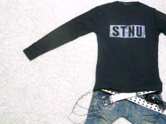 オラオラ.悪羅悪羅♪スタッズ付ラメデザインプリントロンT M < 男性ファッション オラオラ.悪羅悪羅♪スタッズ付ラメデザインプリントロンT M < 男性ファッションの