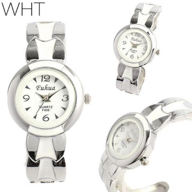 ★ツートンカラースタイリッシュバングル時計レディースAV031WHT < 女性アクセサリー/時計  ★ツートンカラースタイリッシュバングル時計レディースAV031WHT  < 女性アクセサリー/時計の
