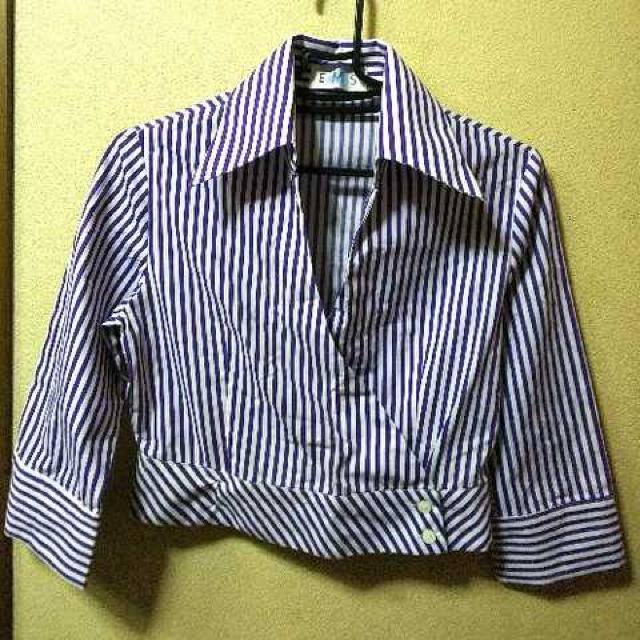 未使用★EMS★紫ストライプ合わせ七分袖シャツM < ブランド  未使用★EMS★紫ストライプ合わせ七分袖シャツM  < ブランドの