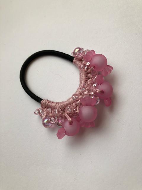 ハンドメイド ヘアゴム   キラキラビーズ&キャンディー盛り盛り < 女性ファッション  ハンドメイド ヘアゴム   キラキラビーズ&キャンディー盛り盛り < 女性ファッションの