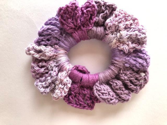 ハンドメイド シュシュ パープル グラデーションカラー < 女性ファッション  ハンドメイド シュシュ パープル グラデーションカラー  < 女性ファッションの