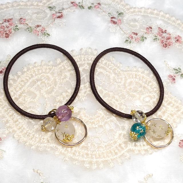 ハンドメイド☆ヘアゴム☆2個セット < 女性ファッション ハンドメイド☆ヘアゴム☆2個セット < 女性ファッションの