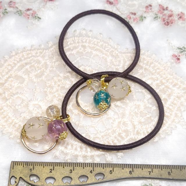 ハンドメイド☆ヘアゴム☆2個セット < 女性ファッション ハンドメイド☆ヘアゴム☆2個セット < 女性ファッションの