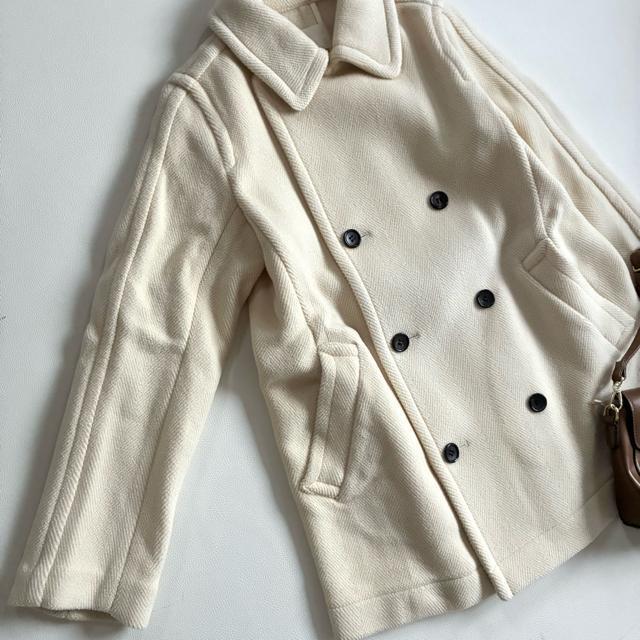 ◆美品◆24AW◆ギャルリーヴィー◆ウールピーコート◆アイボリー◆M < 女性ファッション ◆美品◆24AW◆ギャルリーヴィー◆ウールピーコート◆アイボリー◆M < 女性ファッションの