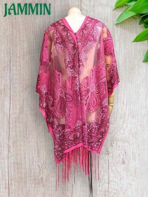 ペーズリー柄レーストップス ピンク 衣装 エスニック アジアン ヒッピー < 女性ファッション ペーズリー柄レーストップス ピンク 衣装 エスニック アジアン ヒッピー < 女性ファッションの