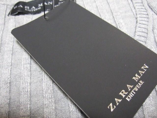 □ZARA/ザラ 細身3B長袖ストライプ ニット/メンズM/グレー☆新品 < ブランド  □ZARA/ザラ 細身3B長袖ストライプ ニット/メンズM/グレー☆新品 < ブランドの