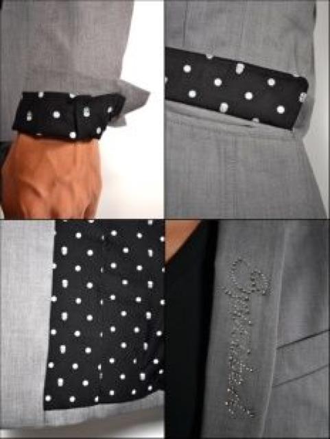 【Session MIDAS/ミダス】ラインストーン付♪ローズマリージャケット ゜グレー < 男性ファッション 【Session MIDAS/ミダス】ラインストーン付♪ローズマリージャケット ゜グレー < 男性ファッションの