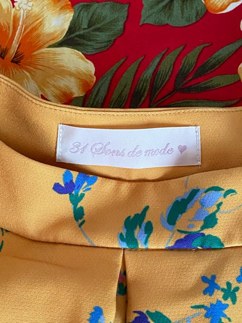 トランテアンソンドゥモード☆綺麗な山吹色☆花柄フレアスカート < ブランド  トランテアンソンドゥモード☆綺麗な山吹色☆花柄フレアスカート < ブランドの