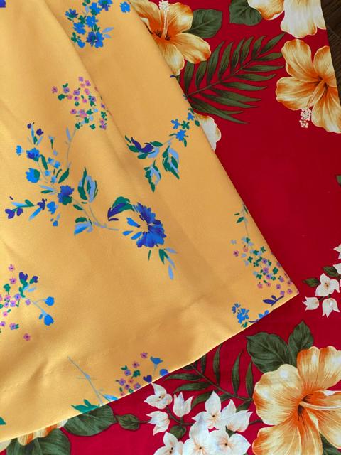 トランテアンソンドゥモード☆綺麗な山吹色☆花柄フレアスカート < ブランド  トランテアンソンドゥモード☆綺麗な山吹色☆花柄フレアスカート < ブランドの