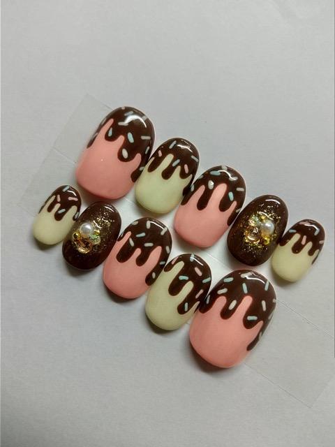 LBNYLA☆Bショートオーバル♪ とろりんチョコ.スイーツ < 香水/コスメ/ネイル LBNYLA☆Bショートオーバル♪ とろりんチョコ.スイーツ < 香水/コスメ/ネイルの