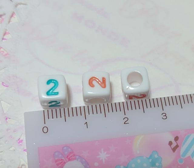 ★ハンドメイド素材★数字キューブビーズ【2】9個 < ペット/手芸/園芸  ★ハンドメイド素材★数字キューブビーズ【2】9個 < ペット/手芸/園芸の